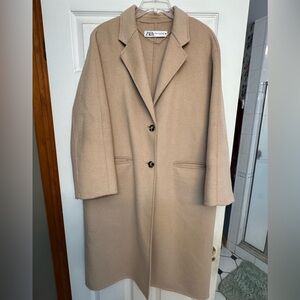 Zara Women's Classic oversized single breasted coat, like new. US size xs-small.
